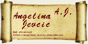 Angelina Jevčić vizit kartica